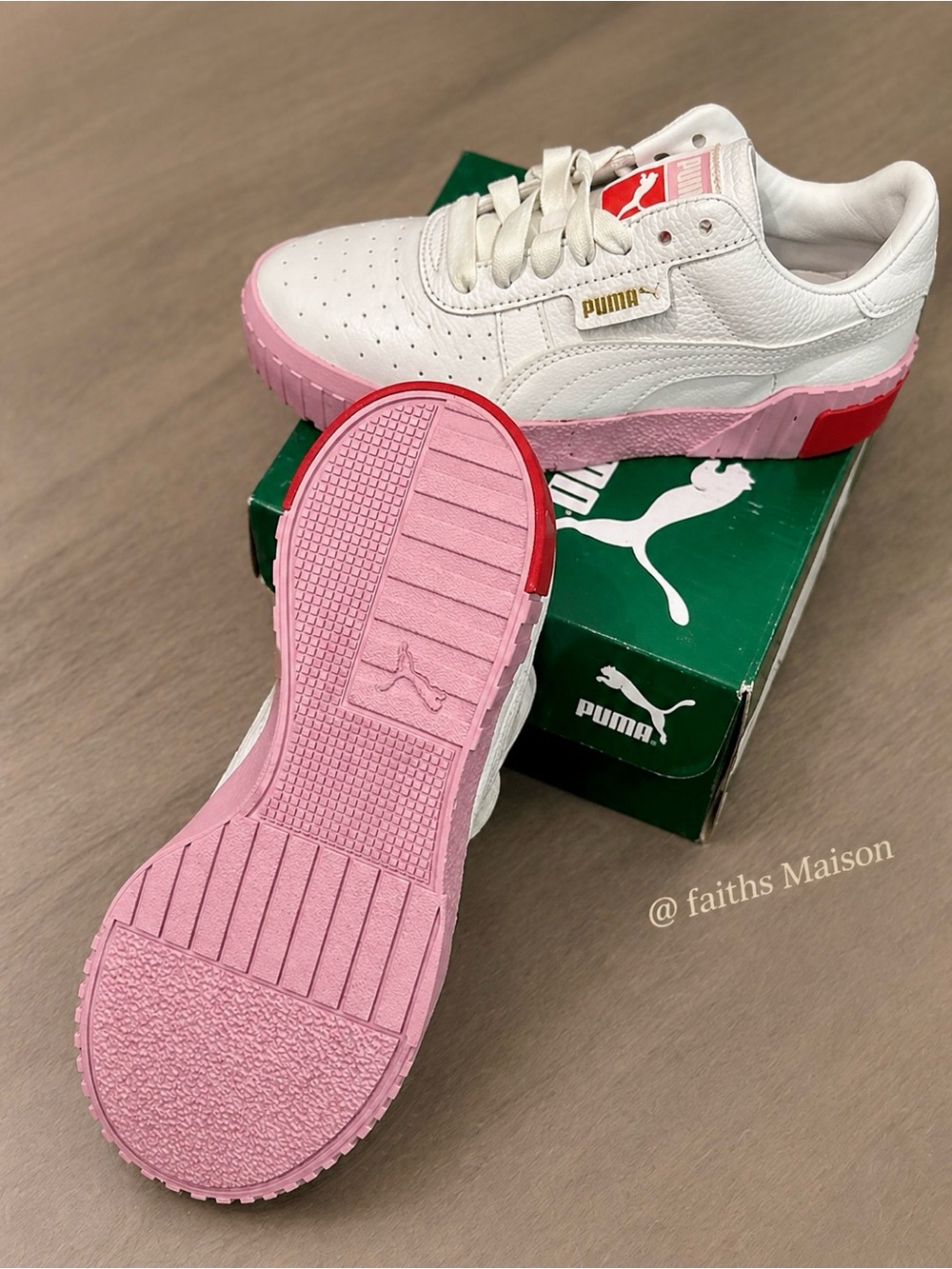 Women’s pink&white puma sport sneakers✨ - Picture 2 of 8